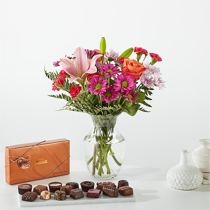 Light of My Life Bouquet and Chocolate Bundle