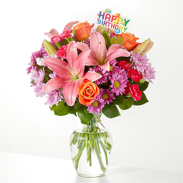 One and Only Bouquet &amp; Happy Birthday Topper